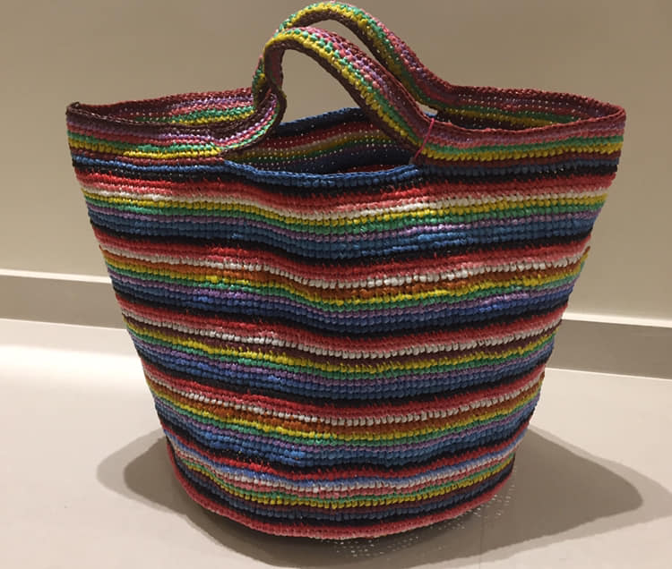 Beautiful colorful striped tote bag by Jellyfish