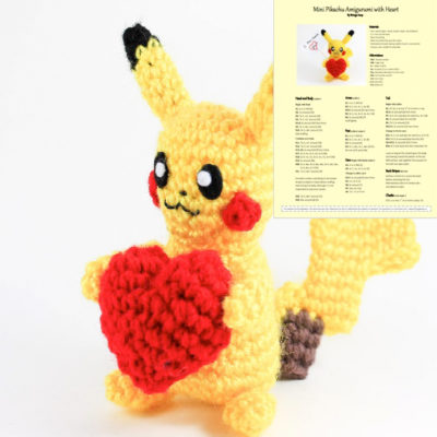 Pokemon Amigurumi Pattern – Pikachu (Mini)