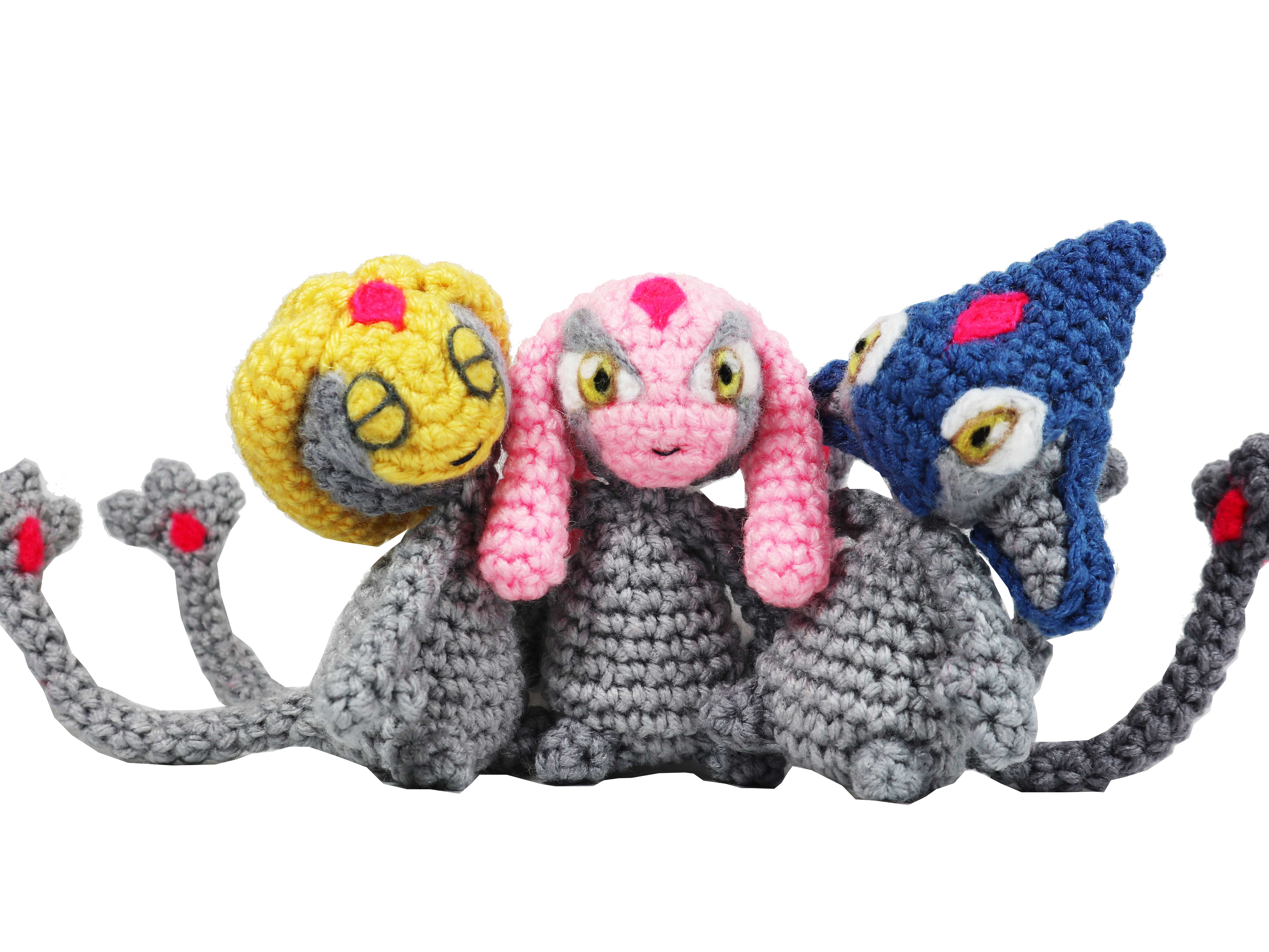 pokemon amigurumi Azelf Uxie Mesprit